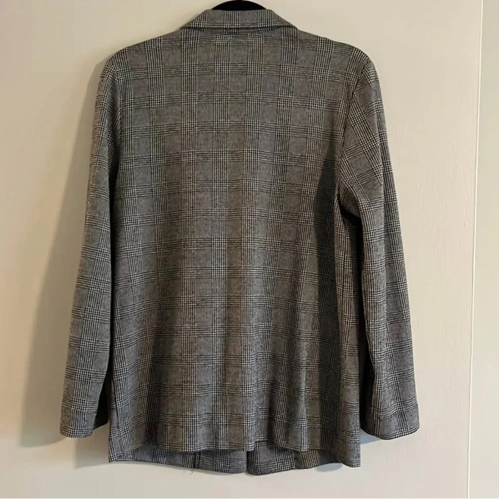 Good Luck Gem Grey and White Oversized Pattern Blazer Size L - Picture 2 of 6